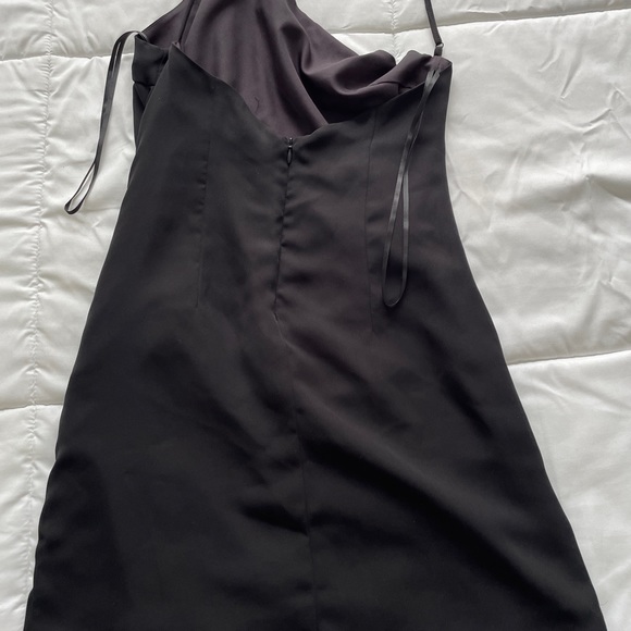 Black polyester one strap club dress - Picture 1 of 3